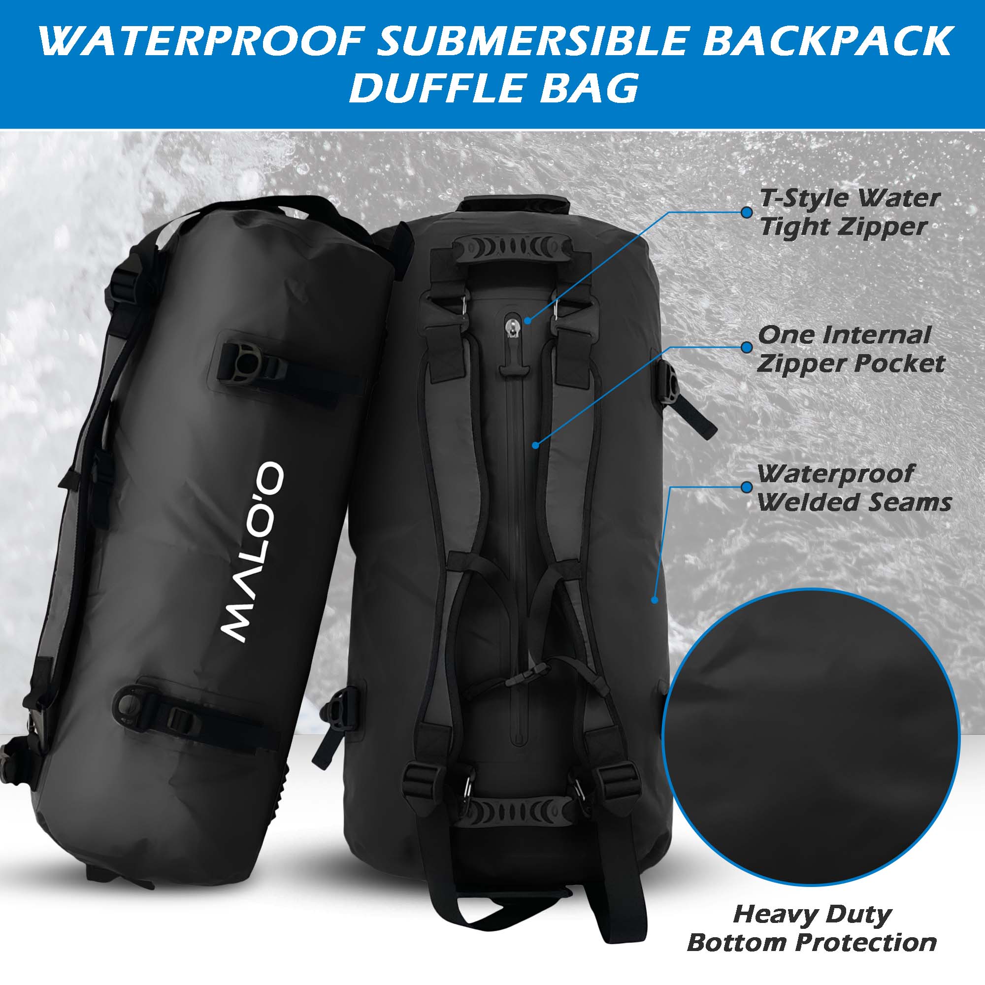 Malo&#39;o Racks Malo&#39;o DryPack Waterproof Backpack Duffle - 90L