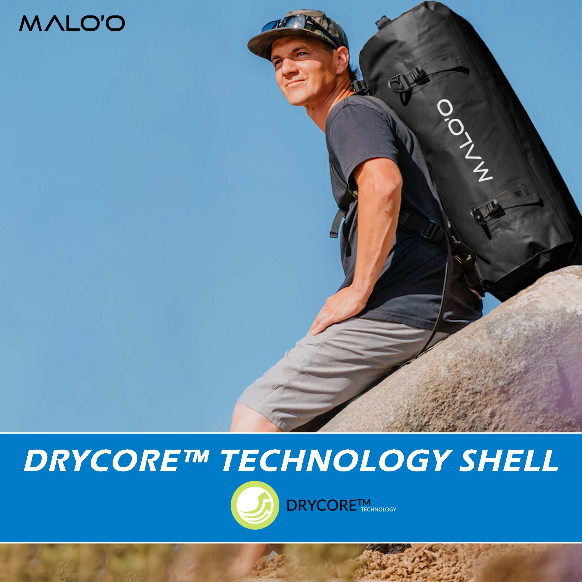 DryPack 60 - 90 Liter Airtight Waterproof Backpack Duffle - Malo'o Racks