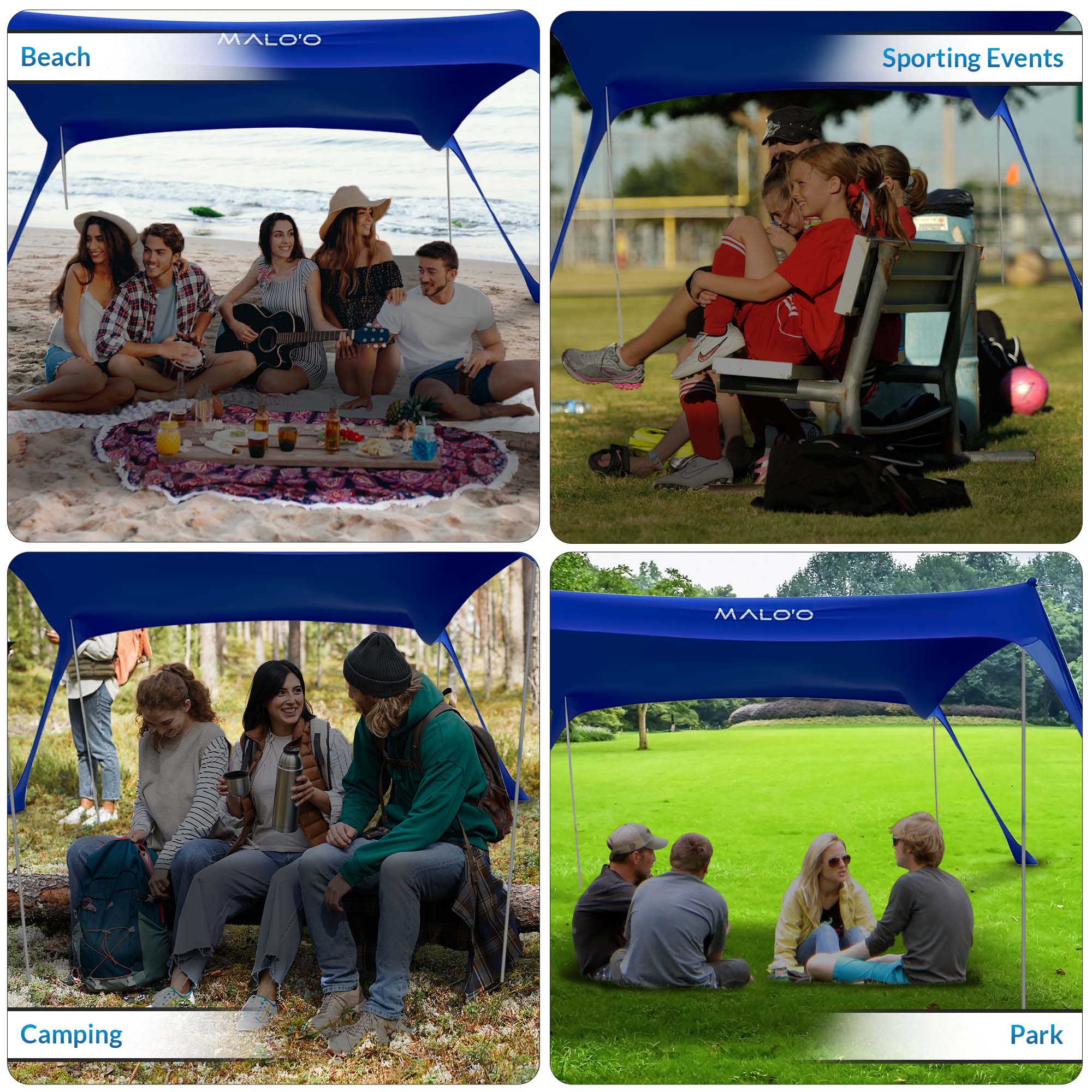 DualShade™ 10x10 - Instant beach shade. Vehicle - ready awning - Malo'o Racks