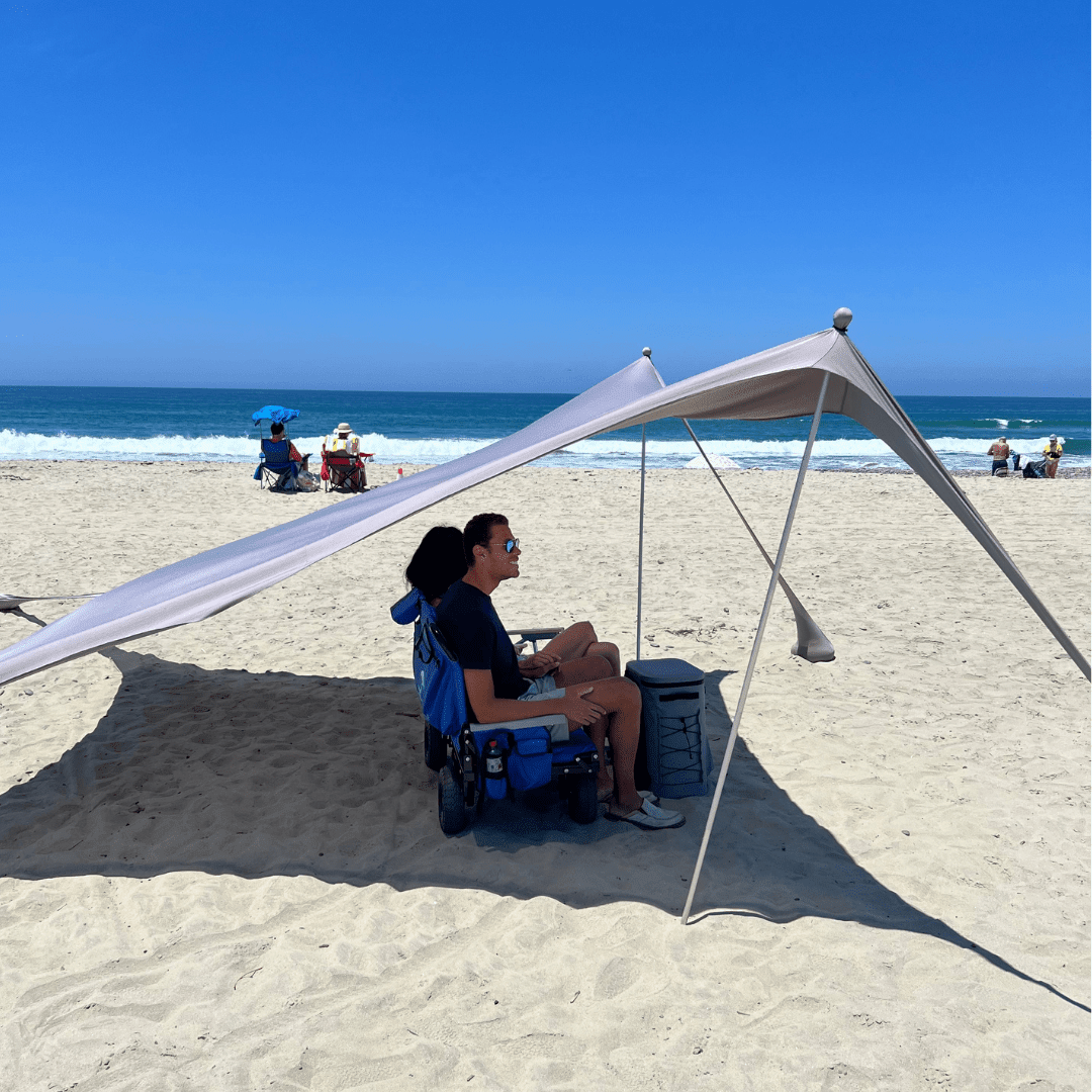 DualShade™ 10x10 - Instant beach shade. Vehicle - ready awning - Malo'o Racks