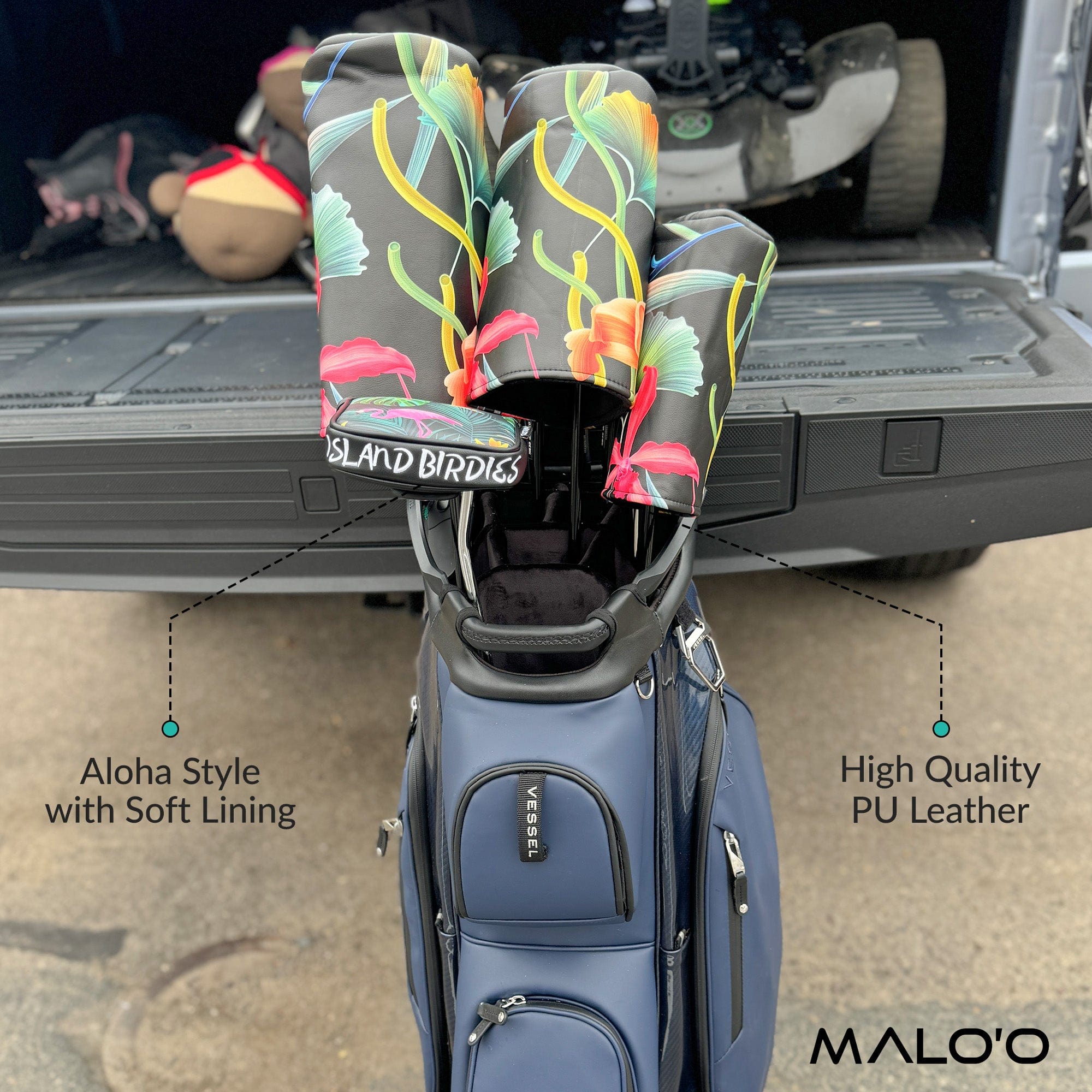 Island Birdies Barrel Headcover Set - Malo'o Racks