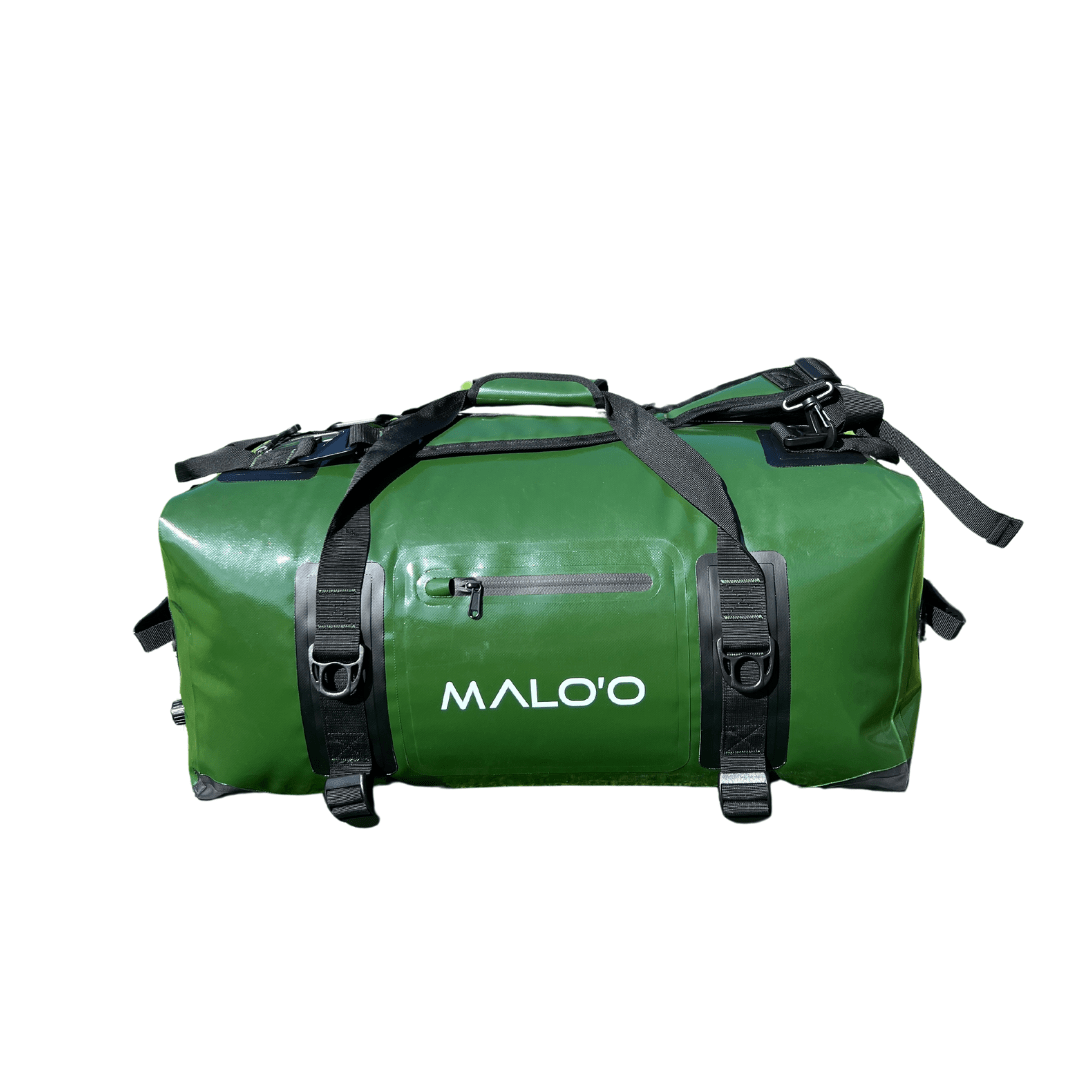 Malo&#39;o Racks Dark Green / 60L DryPack 60-90 Liter Zipper Top Waterproof Backpack Duffle