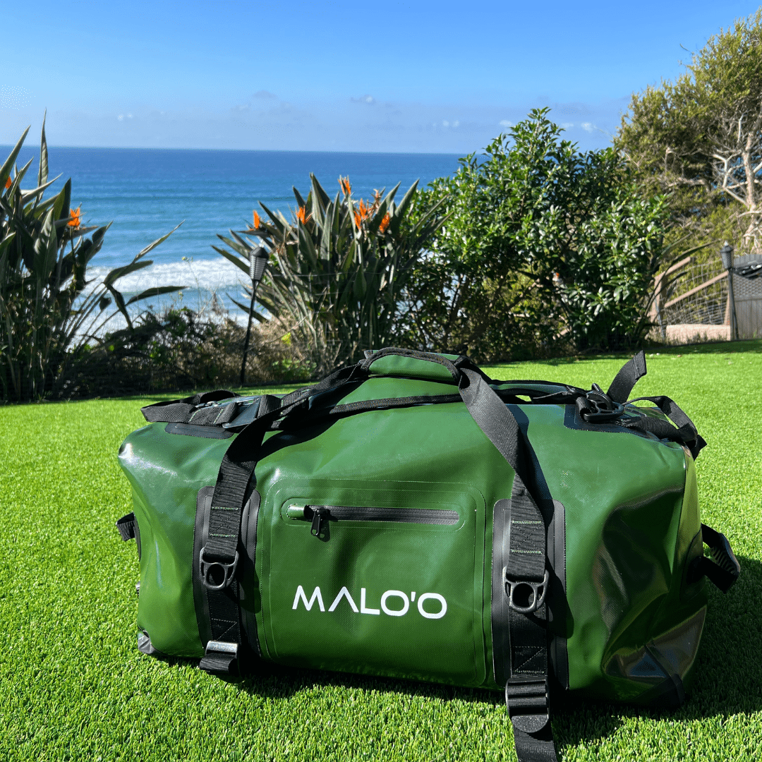 Malo'o Racks DryPack 60-90 Liter Zipper Top Waterproof Backpack Duffle