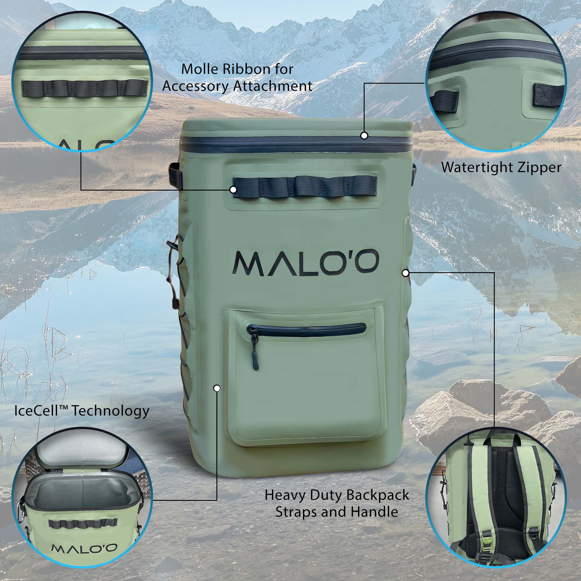 Malo&#39;o Racks Malo&#39;o DryPack Adventure  Backpack Cooler