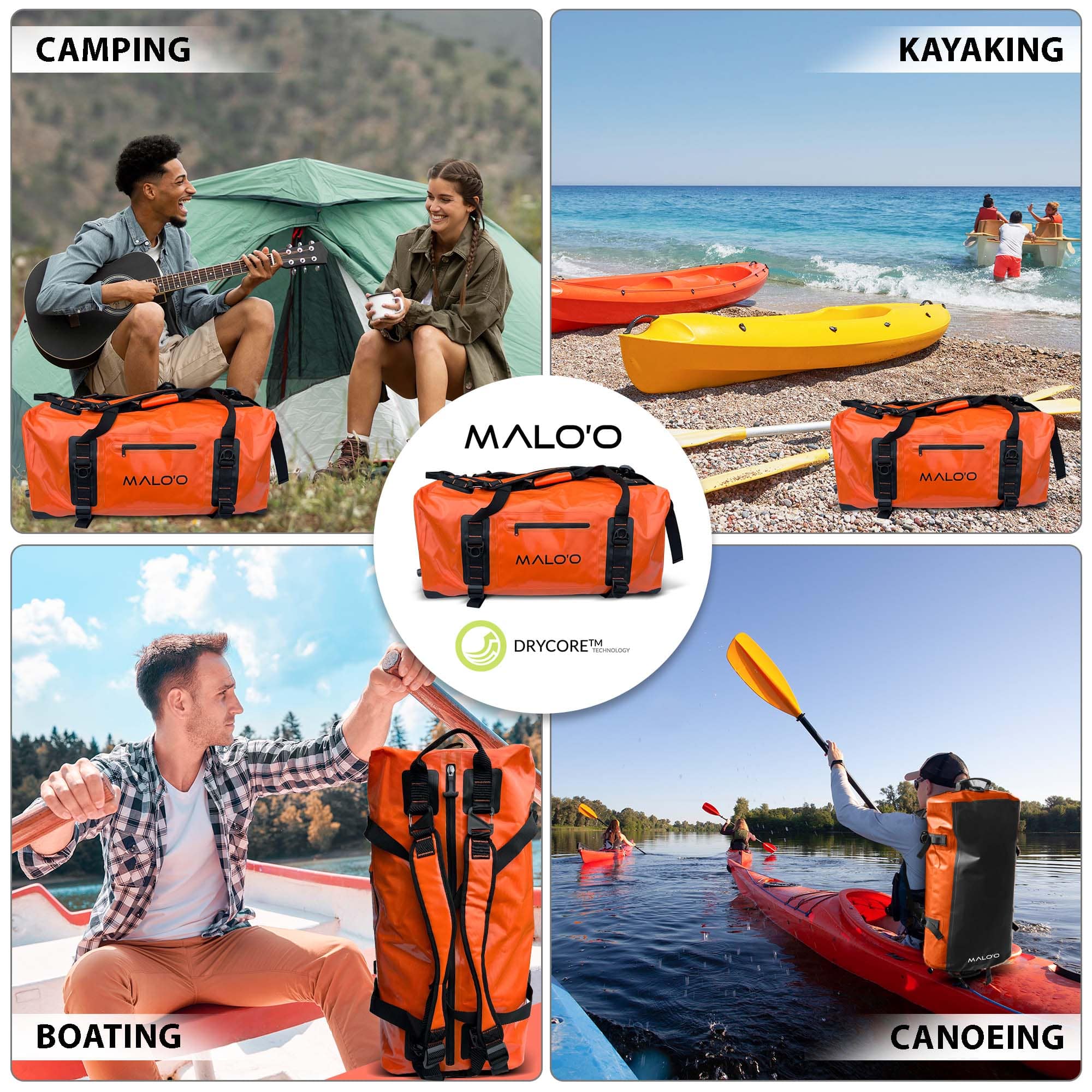 Malo&#39;o Racks Malo&#39;o DryPack Waterproof Backpack Duffle - 90L