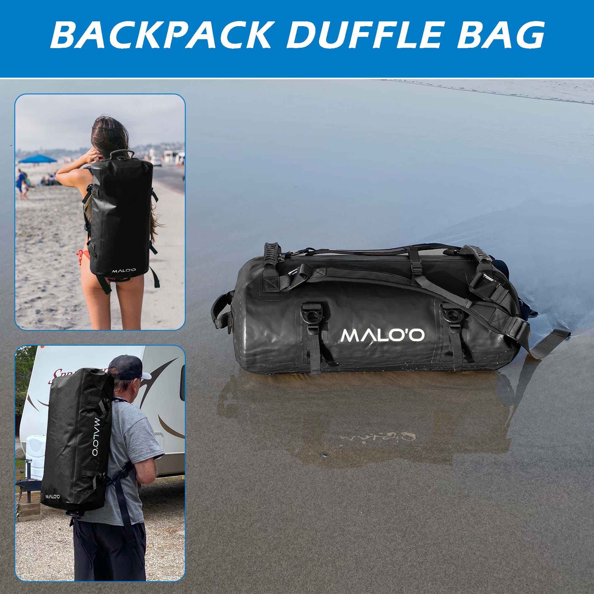 Malo&#39;o Racks Malo&#39;o DryPack Waterproof Backpack Duffle - 90L