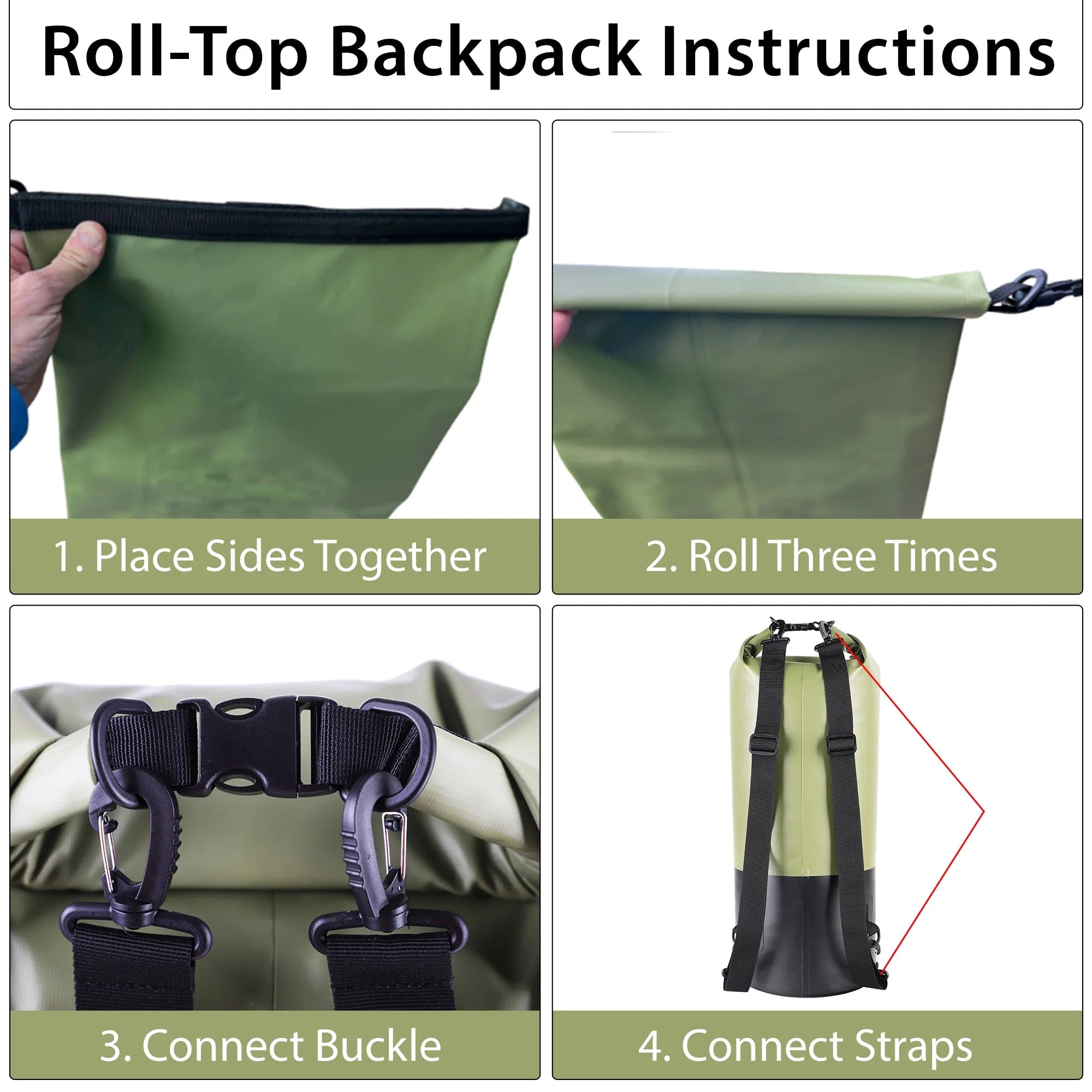 Malo'o 30L Waterproof Roll-Top Backpack - Ideal for Mauritius
