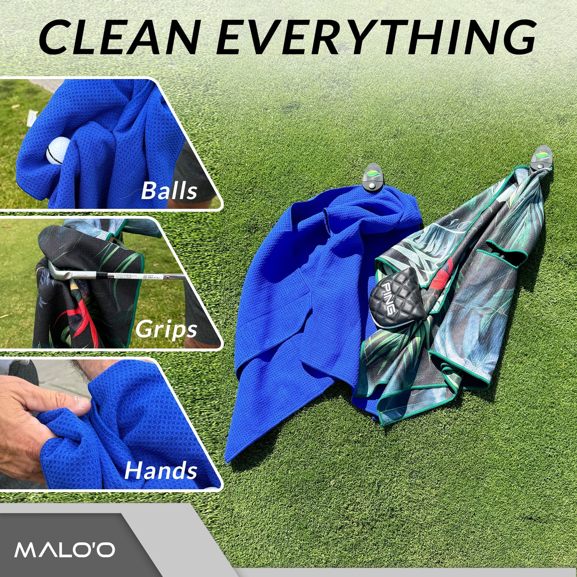 Malo'o Racks Malo'o Magnetic Golf Towels (Pair)