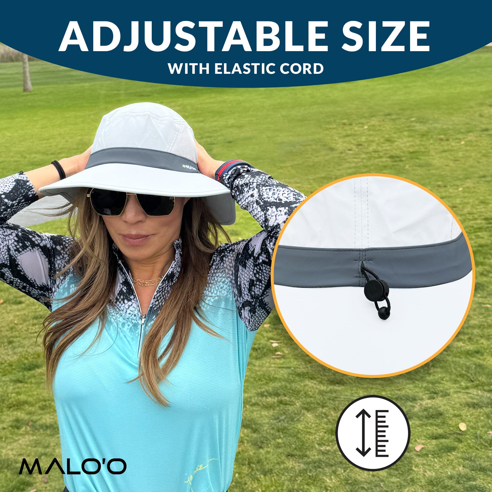 Malo'o Racks Papale Golf Hat - Sun Protection