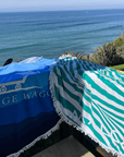 Malo'o Racks Wagons Sunrise 60" Round Towel & Mat