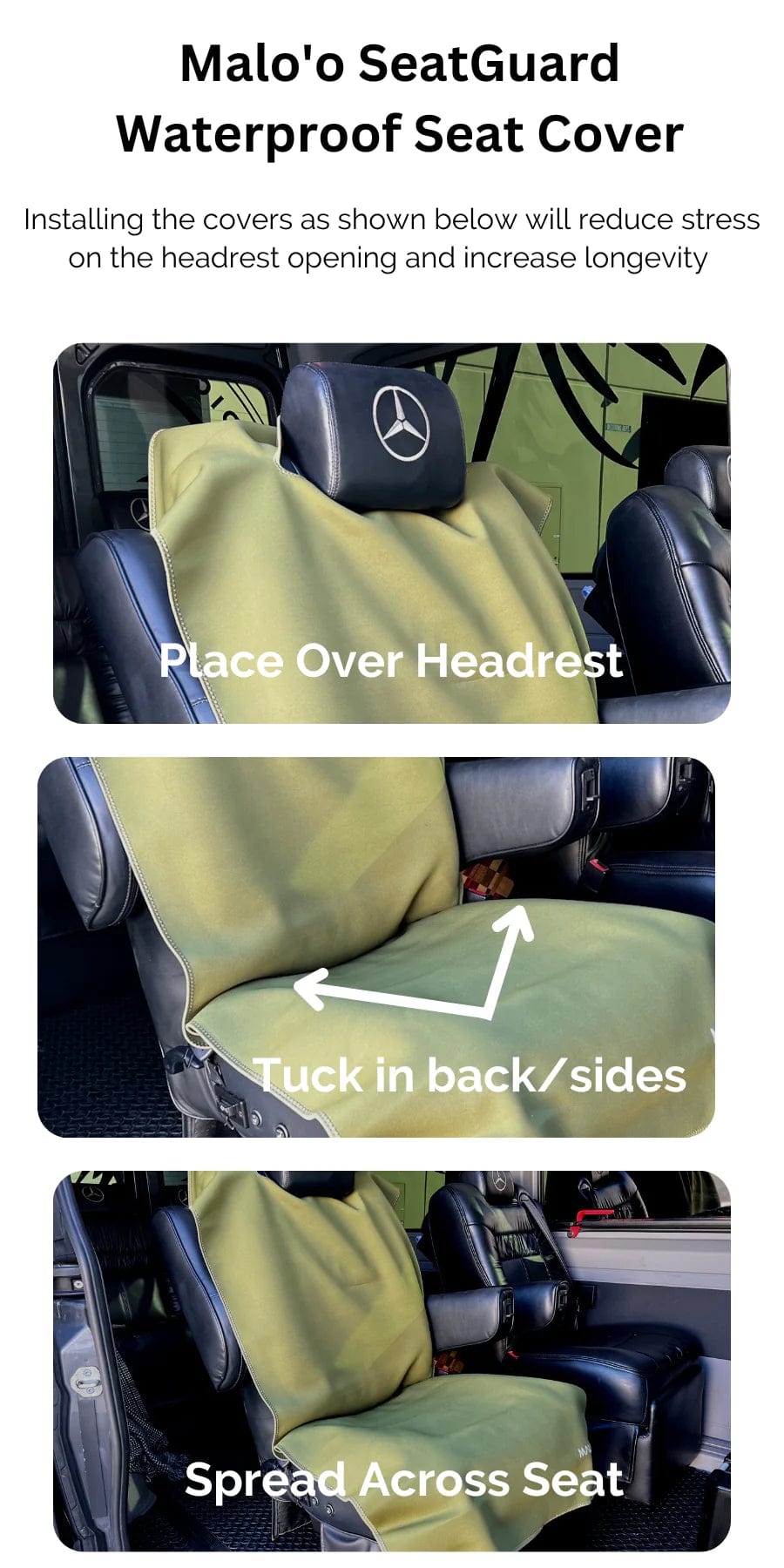 SeatGuard Waterproof Car Seat Cover (Pair)