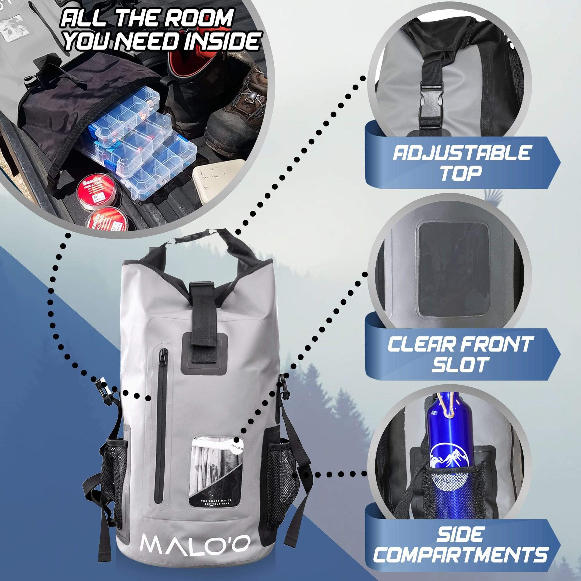 Malo'o 30L Waterproof Backpack Malo'o DryPack Backpack