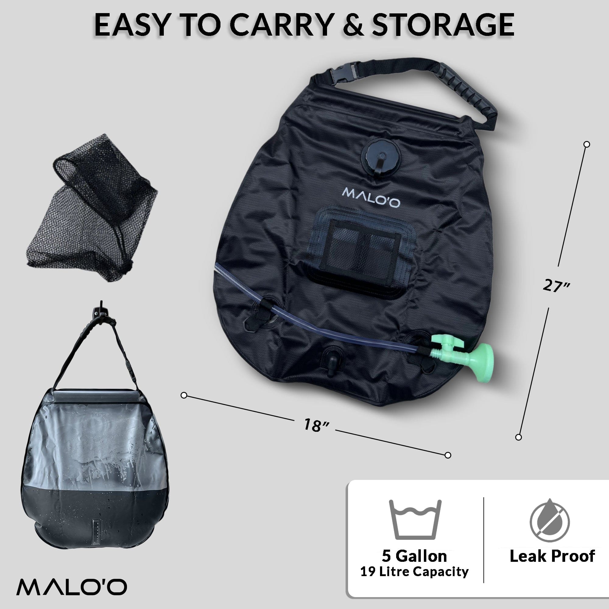 Malo'o Racks Malo'o Portable Shower Bag