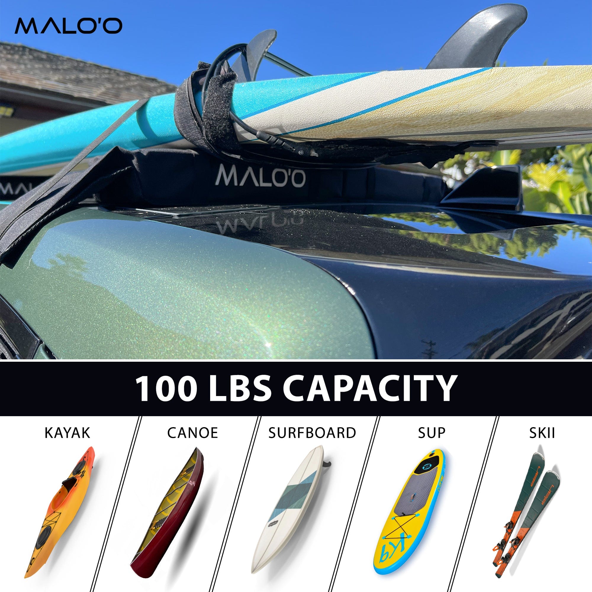 Roof rack for online kayak and paddle board