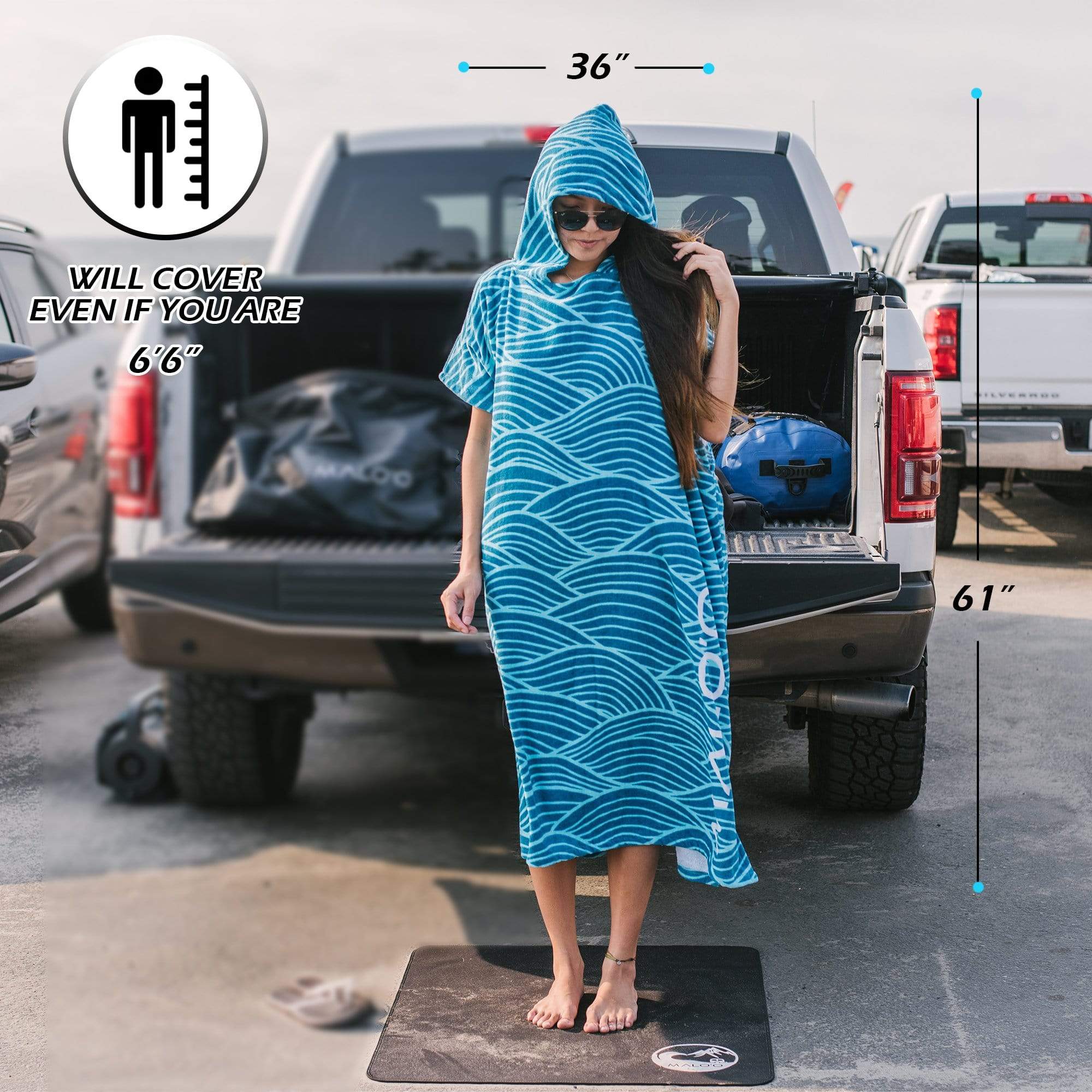 Hoody Towel - Poncho da surf con cappuccio da Ragazzo