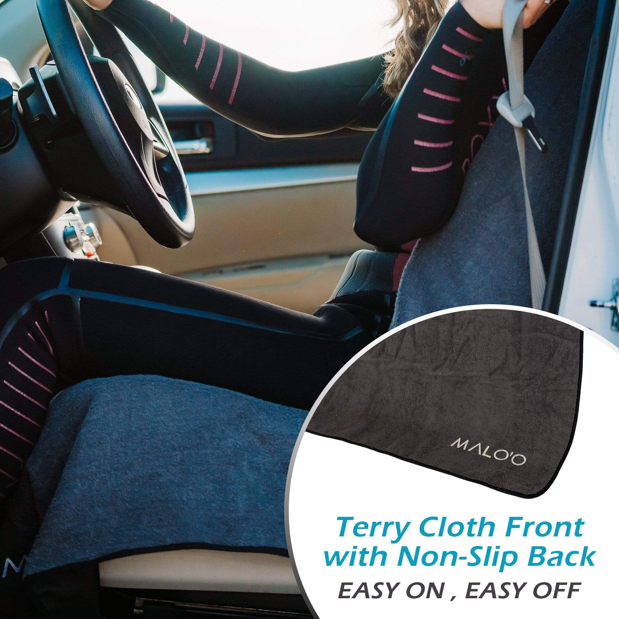 Malo&#39;o Racks Terry Seat Cover Malo&#39;o SeatGuard Terry Cloth Car Seat Cover