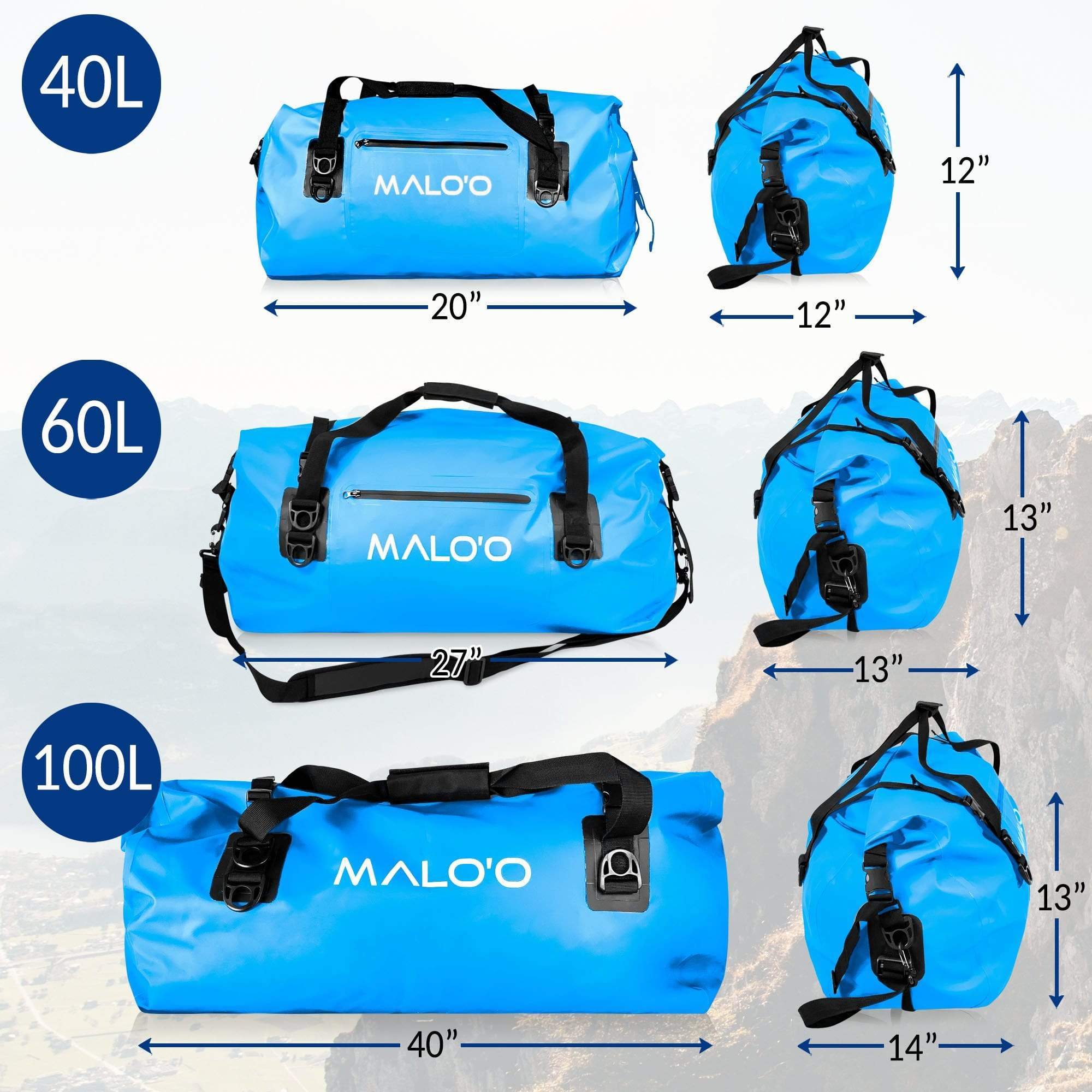 Malo'o DryPack Roll Top Waterproof Bag